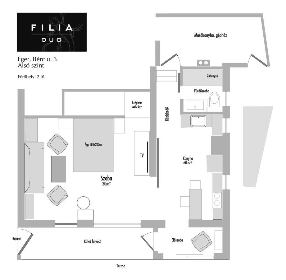 Filia Apartman エゲル エクステリア 写真