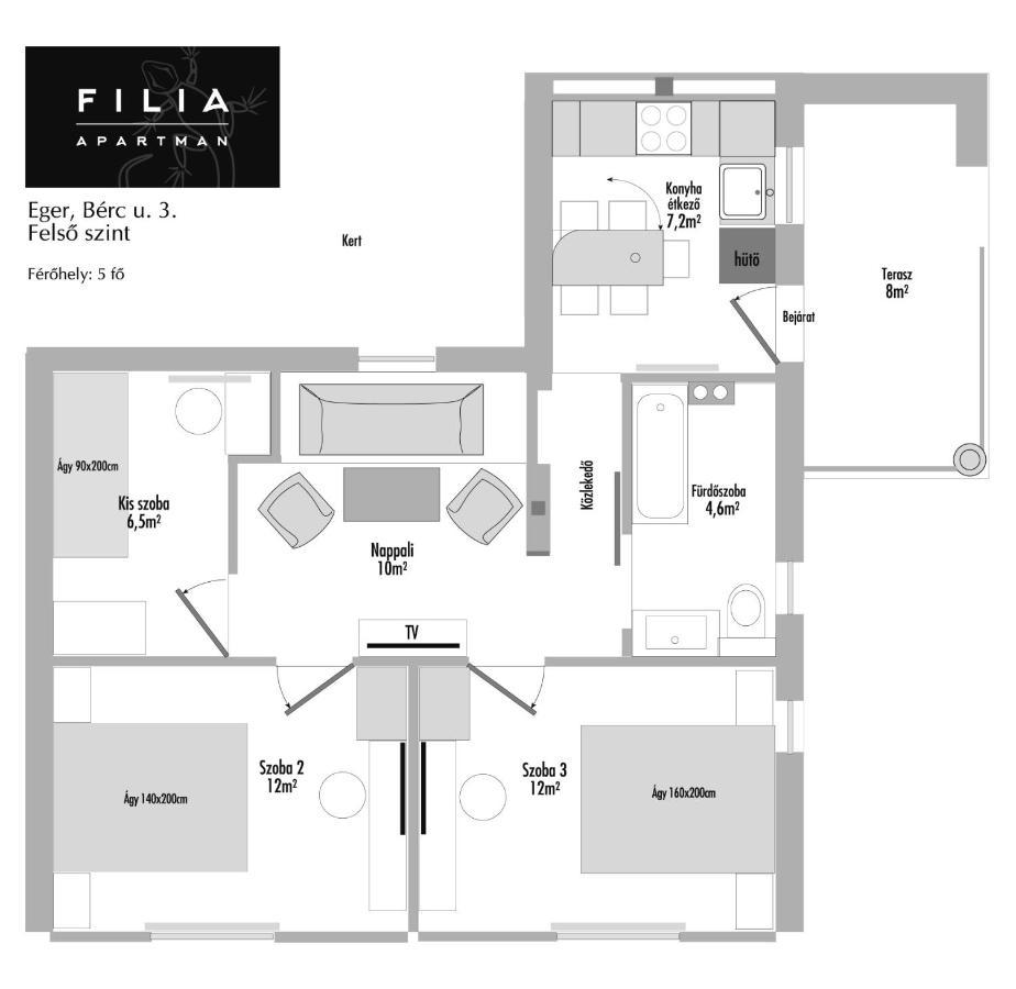 Filia Apartman エゲル エクステリア 写真